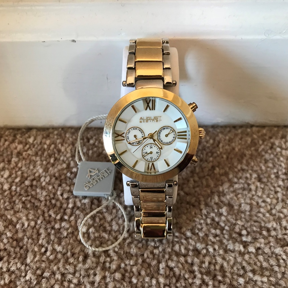 August Steiner Womens Watch Multi Tone Multi-Funct - Picture 2 of 8